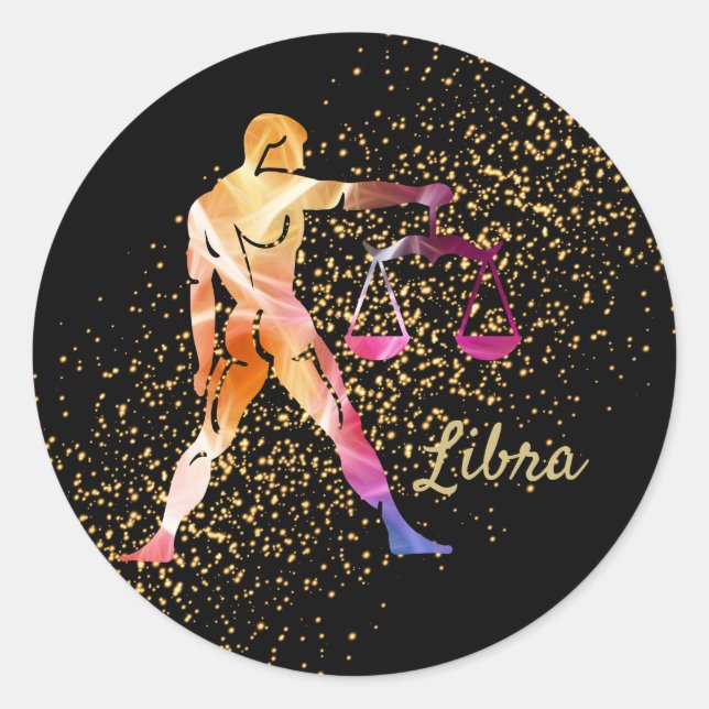 Libra - Zodiac Sign Classic Round Sticker (Front)