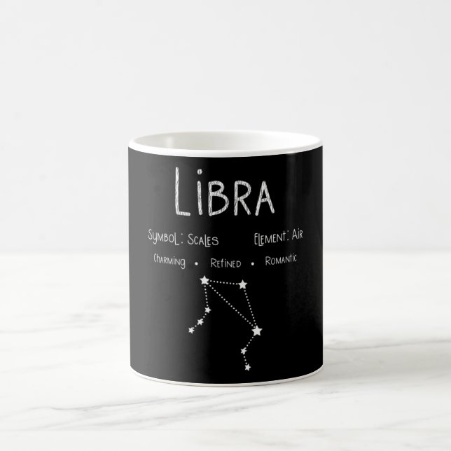 Libra Zodiac Sign Constellation Astrology Gift Coffee Mug (Center)