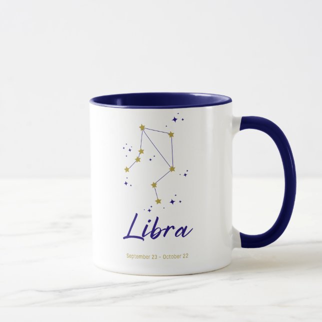 Libra Zodiac Sign Constellation Star Astrology Mug (Right)