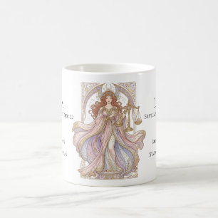 Libra Zodiac Sign Custom Traits Art Nouveau Coffee Mug
