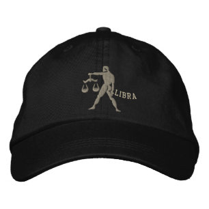 Libra Zodiac Sign Embroidery Sept 23 - October 22 Embroidered Hat