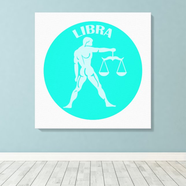 Libra, Zodiac Sign, Horoscope, Astrology Canvas Print (Insitu(Wood Floor))