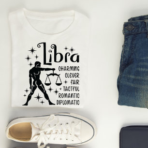 Libra Zodiac Sign Horoscope Personality Traits T- T-Shirt
