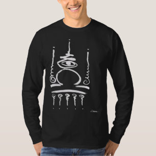 Libra Zodiac Sign Lucky Unalome Symbol Elegant Bla T-Shirt