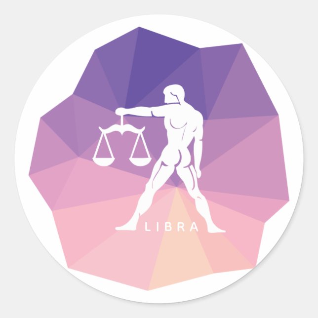 Libra zodiac sign modern design sticker (Front)