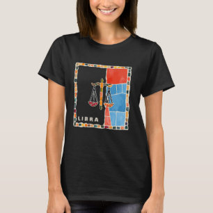 Libra zodiac sign mosaic - harmony and balance in T-Shirt