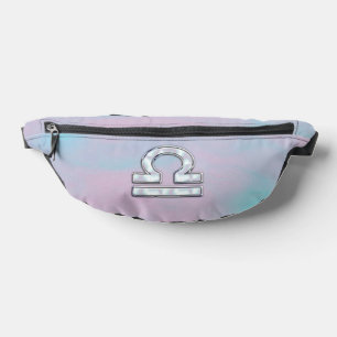 Libra Zodiac Sign Mother of Pearl Style Bum Bags