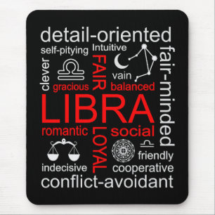 Libra Zodiac Sign Mouse Mat