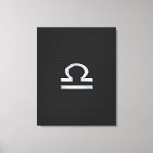 Libra Zodiac Sign on Black Snake Skin Decor