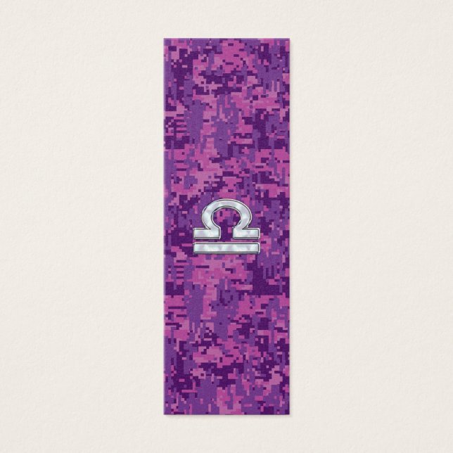 Libra Zodiac Sign on Fuchsia Digital Camo (Front)