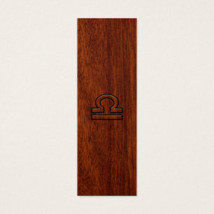 Libra Zodiac Sign on Mahogany Style Print