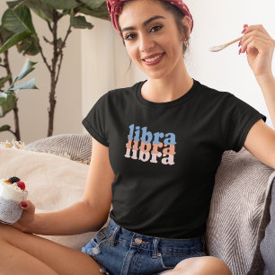 Libra Zodiac Sign   Pink Power Colour T-Shirt