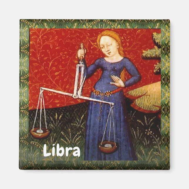 Libra Zodiac Sign Scales Birthday Party Magnet (Front)