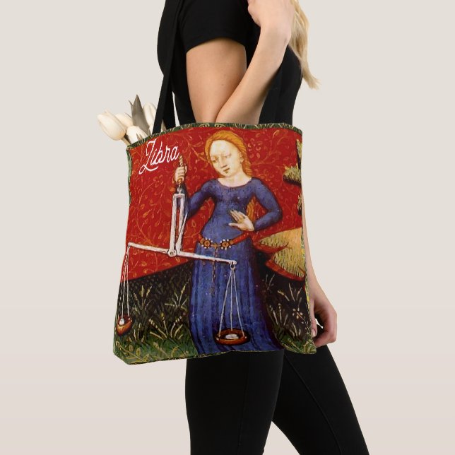 Libra Zodiac Sign Scales Birthday Party Tote Bag (Close Up)