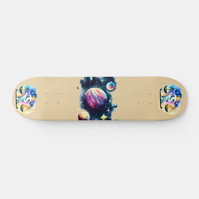 Libra zodiac sign skateboard (Horz)