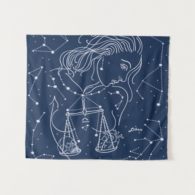 Libra zodiac sign tapestry (Front (Horizontal))