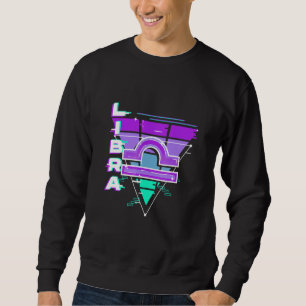 Libra Zodiac Sign Vaporwave Aesthetics 80s 90s for Sweatshirt