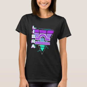 Libra Zodiac Sign Vaporwave Aesthetics 80s 90s For T-Shirt