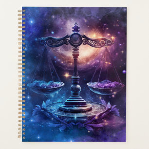 Libra Zodiac Sign Watercolor Design Planner