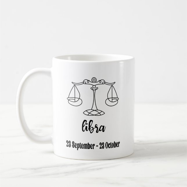 Libra, Zodiac Signs Coffee Mug (Left)