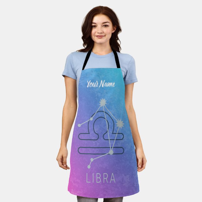 Libra Zodiac Star Sign Horoscope Constellation Apron (Worn)