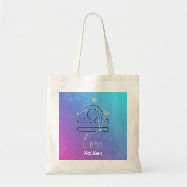 Libra Zodiac Star Sign Horoscope Constellation Tote Bag (Front)