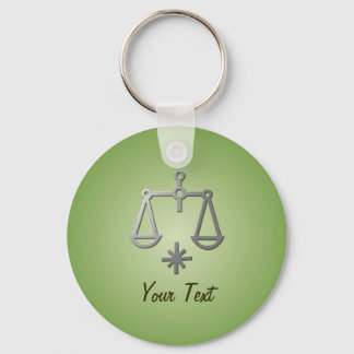 Libra Zodiac Star Sign In Light Silver Key Ring