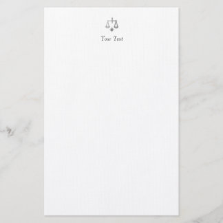 Libra Zodiac Star Sign In Light Silver Stationery