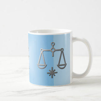 Libra Zodiac Star Sign Silver Blue Tea Coffee Coffee Mug