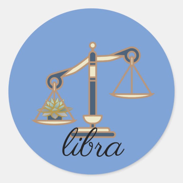 Libra Zodiac Stickers for Women, Small Business (Front)