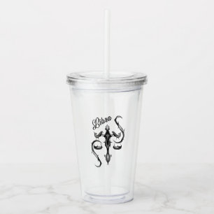 Libra Zodiac Symbol Acrylic Tumbler