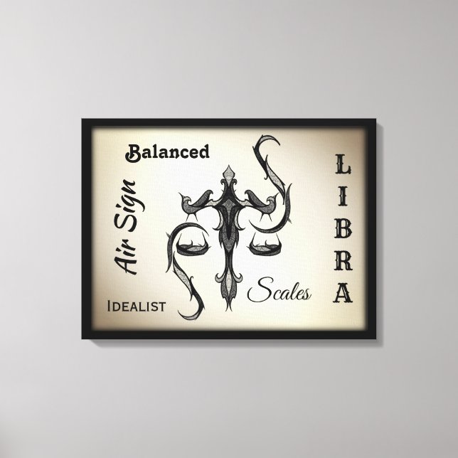 Libra Zodiac Symbol Canvas Print (Front)
