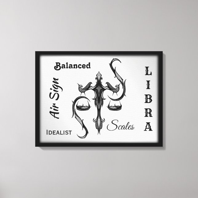 Libra Zodiac Symbol Canvas Print (Front)