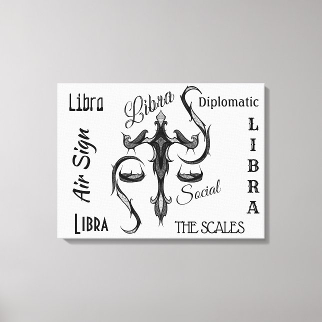 Libra Zodiac Symbol Canvas Print (Front)
