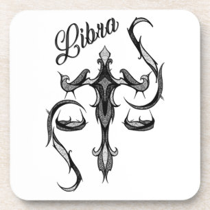 Libra Zodiac Symbol Coaster
