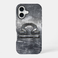 Libra Zodiac Symbol Distressed Industrial Steel