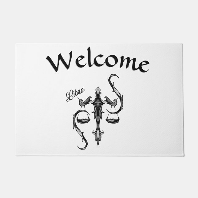 Libra Zodiac Symbol Doormat (Front)