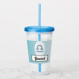 Libra Zodiac Symbol Element by Kenneth Yoncich Acrylic Tumbler