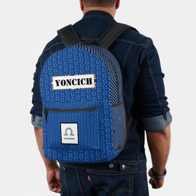 Libra Zodiac Symbol Element by Kenneth Yoncich Printed Backpack (Insitu (Model))