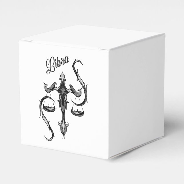 Libra Zodiac Symbol Favour Box (Front Side)