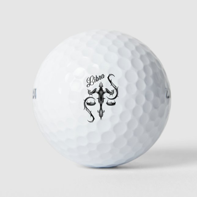Libra Zodiac Symbol Golf Balls (Front)