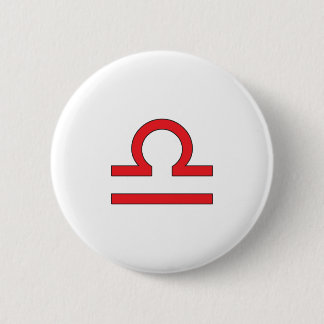 Libra, Zodiac symbol, horoscope 6 Cm Round Badge