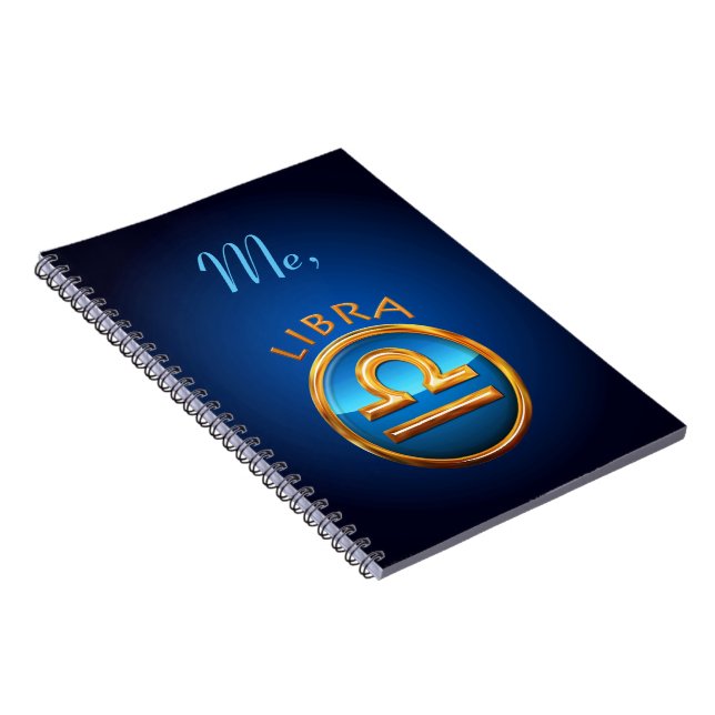Libra Zodiac Symbol Notebook (Right Side)