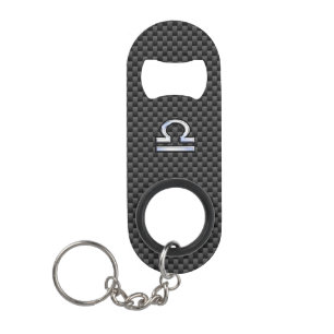 Libra Zodiac Symbol on Carbon Fibre Print
