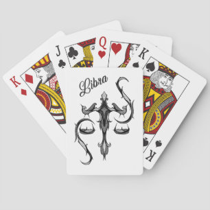 Libra Zodiac Symbol Playing Cards