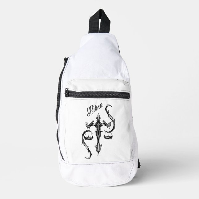 Libra Zodiac Symbol Sling Bag (Front)