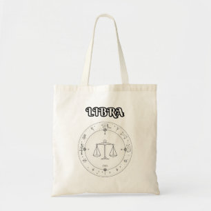 libra zodiac tote bag
