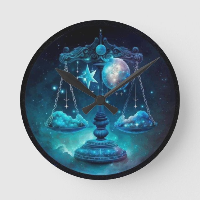 Libra Zodiac Wall Clock (Front)