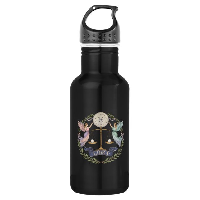 Libra Zodiac Water Bottle (Front)
