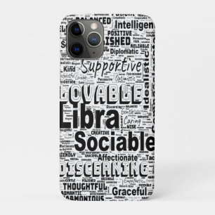 Libra Zodiac Word Cloud Inspiration iPhone 11 Pro Case